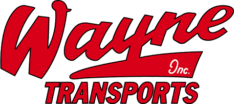 Wayne Transports, Inc trucking company red logo