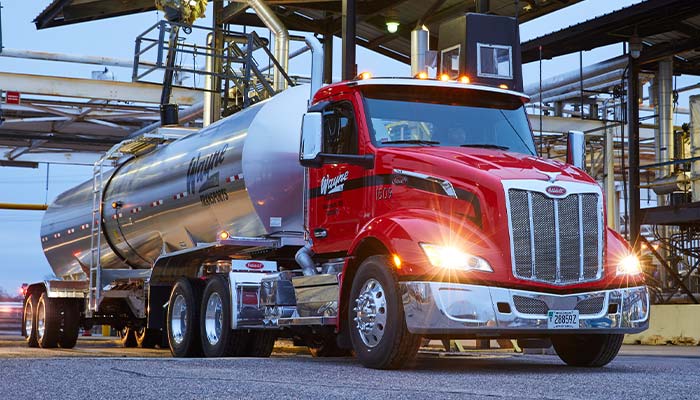 Wayne Transports Centralia trucking company tractor trailer receives and ships petroleum gas and fuel products